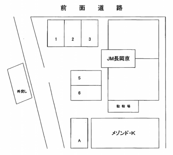 Ｊ・Ｍ長岡京の駐車配置図