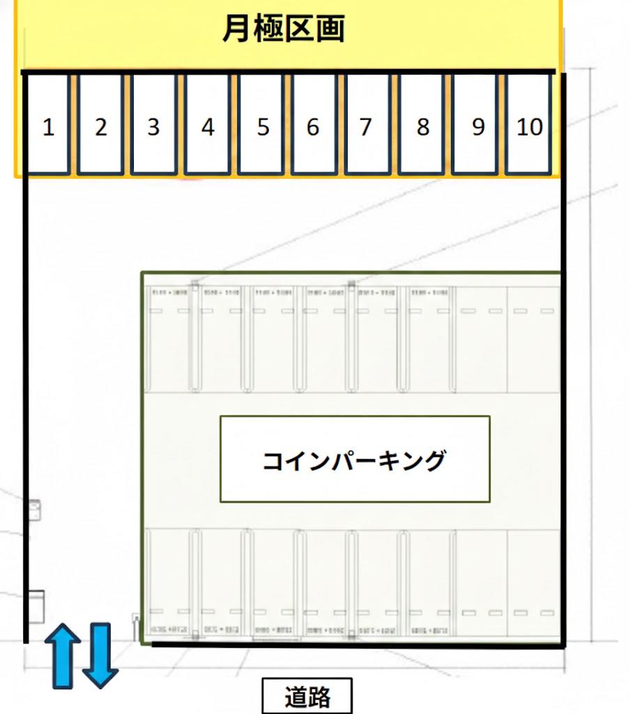 RS多摩川2丁目駐車場の駐車配置図