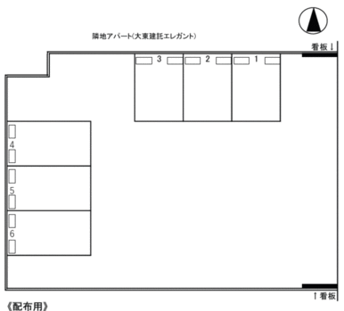 (KN2）新橋町・月極駐車場の駐車配置図