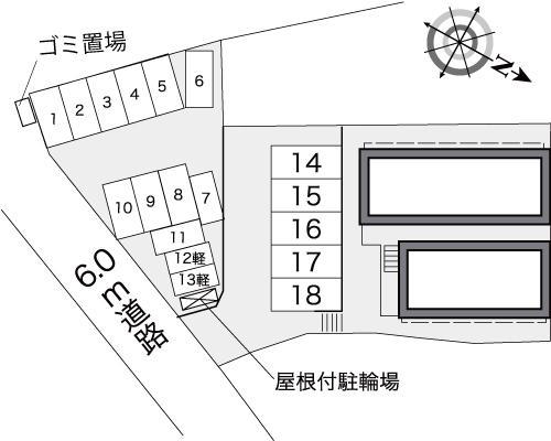 北岡パークハウス(38974)の駐車配置図