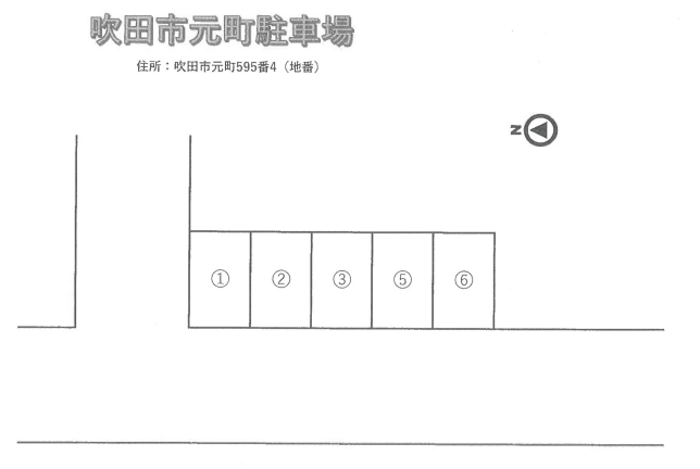 吹田市元町駐車場の駐車配置図