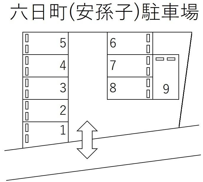 六日町駐車場 No.86の駐車配置図