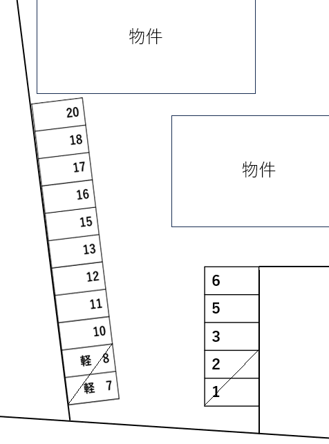 ｌａｐｉｓ　Ａの駐車配置図