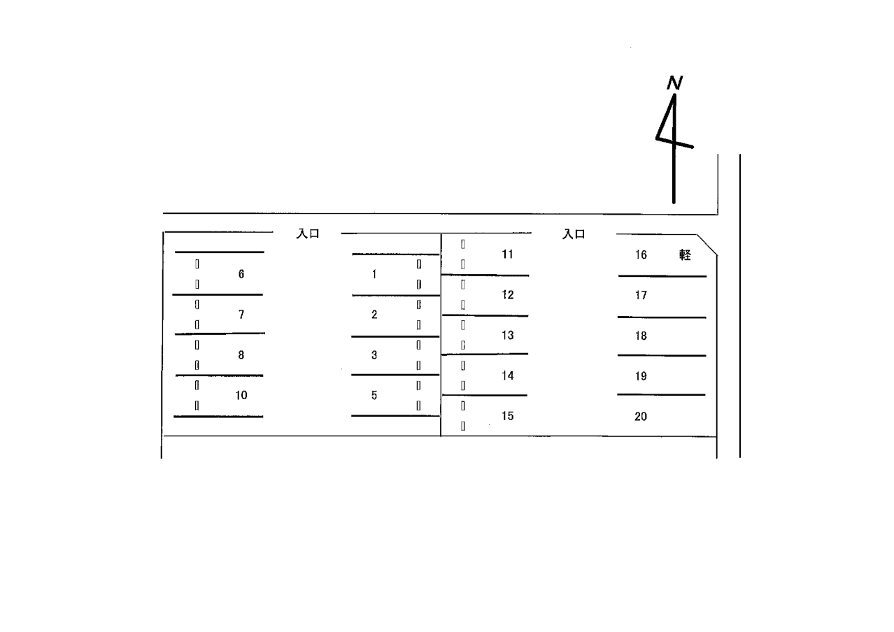 ＮＯ．１３５の駐車配置図