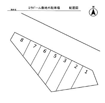 ミラドール敷地外駐車場の駐車配置図