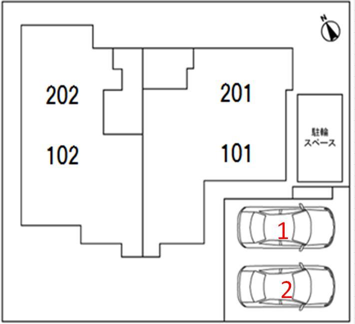 グリーン ヒルズ駐車場の駐車配置図