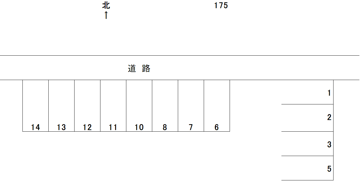岩倉－175の駐車配置図