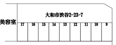 渋谷2丁目　駐車場の駐車配置図