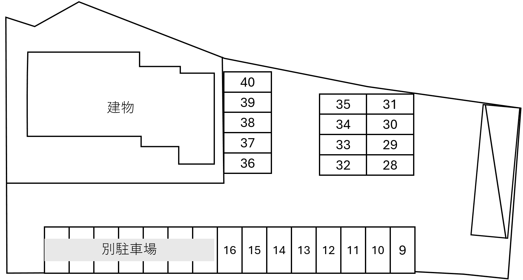 木ノ下駐車場②の駐車配置図