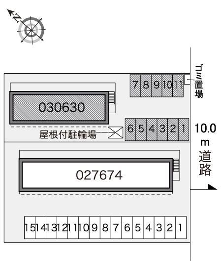 北公園　Ⅱ(30630)の駐車配置図