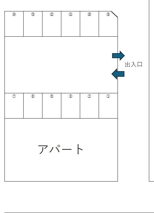鶴澤駐車場の駐車配置図