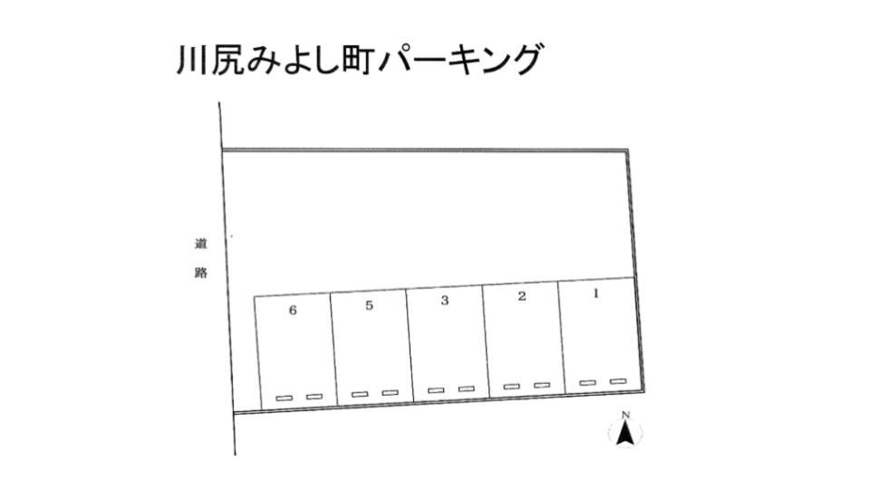 川尻みよし町パーキング（駐車場）の駐車配置図