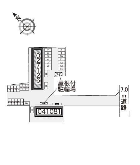 レモンの木(41081)　敷地外駐車場の駐車配置図