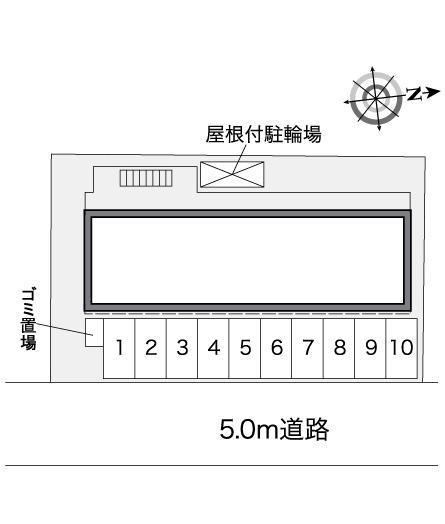 ヴィラ　ウィステリア(35978)の駐車配置図