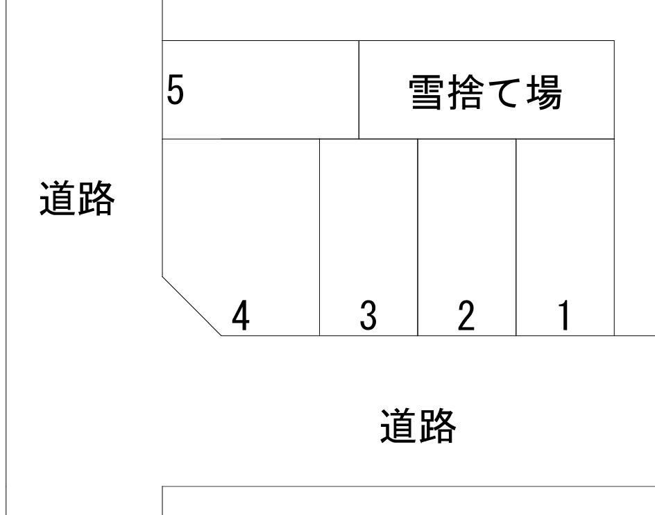 平岸4-5パーキングの駐車配置図