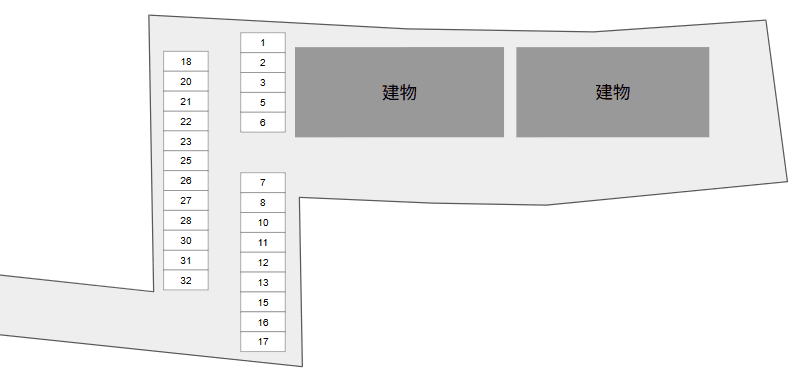 アンソレイユ　Ａ・Ｂ別駐車場の駐車配置図