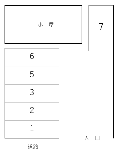 常盤平1丁目駐車場（T-7）の駐車配置図