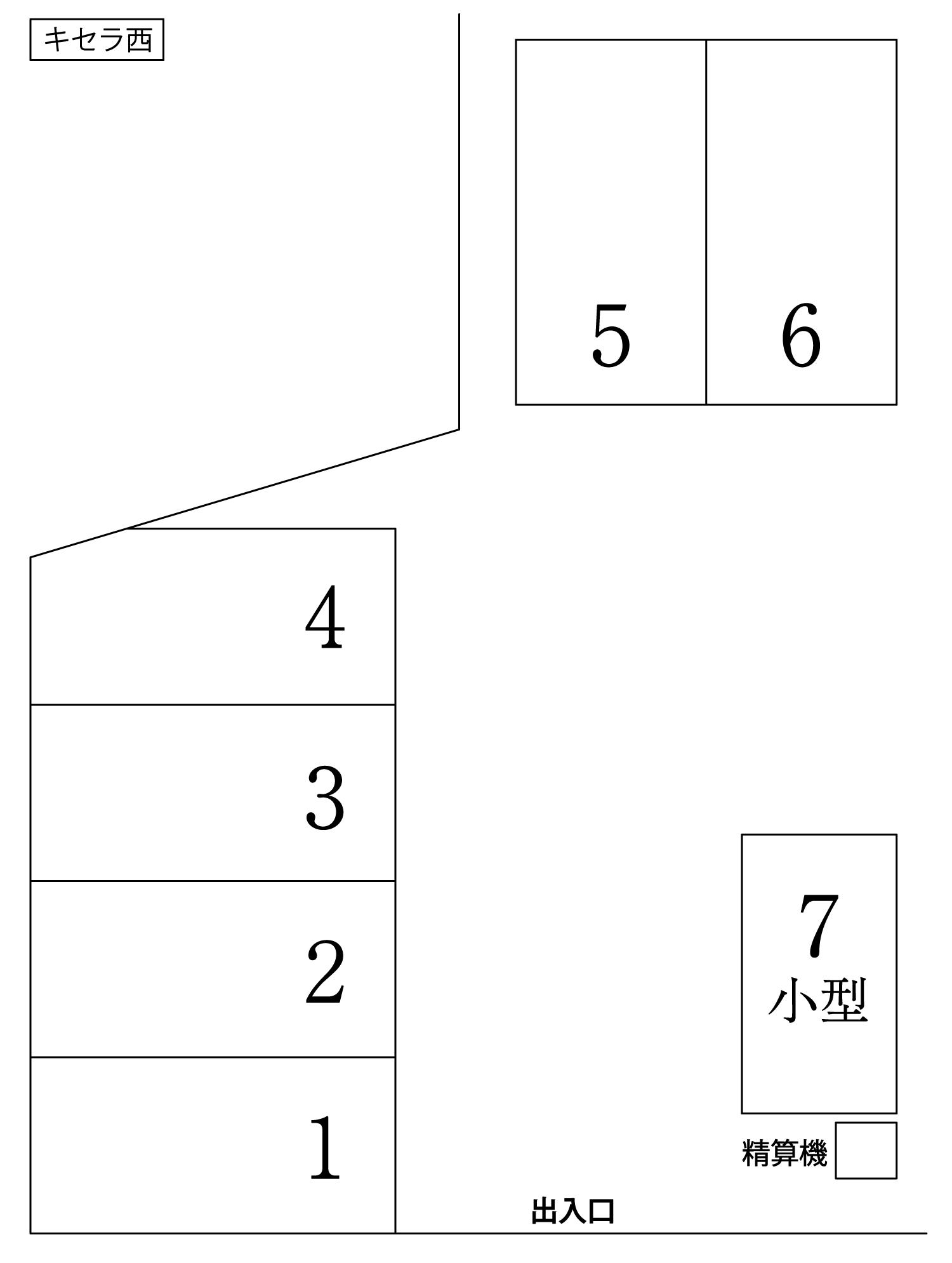 キセラ西センターパークの駐車配置図