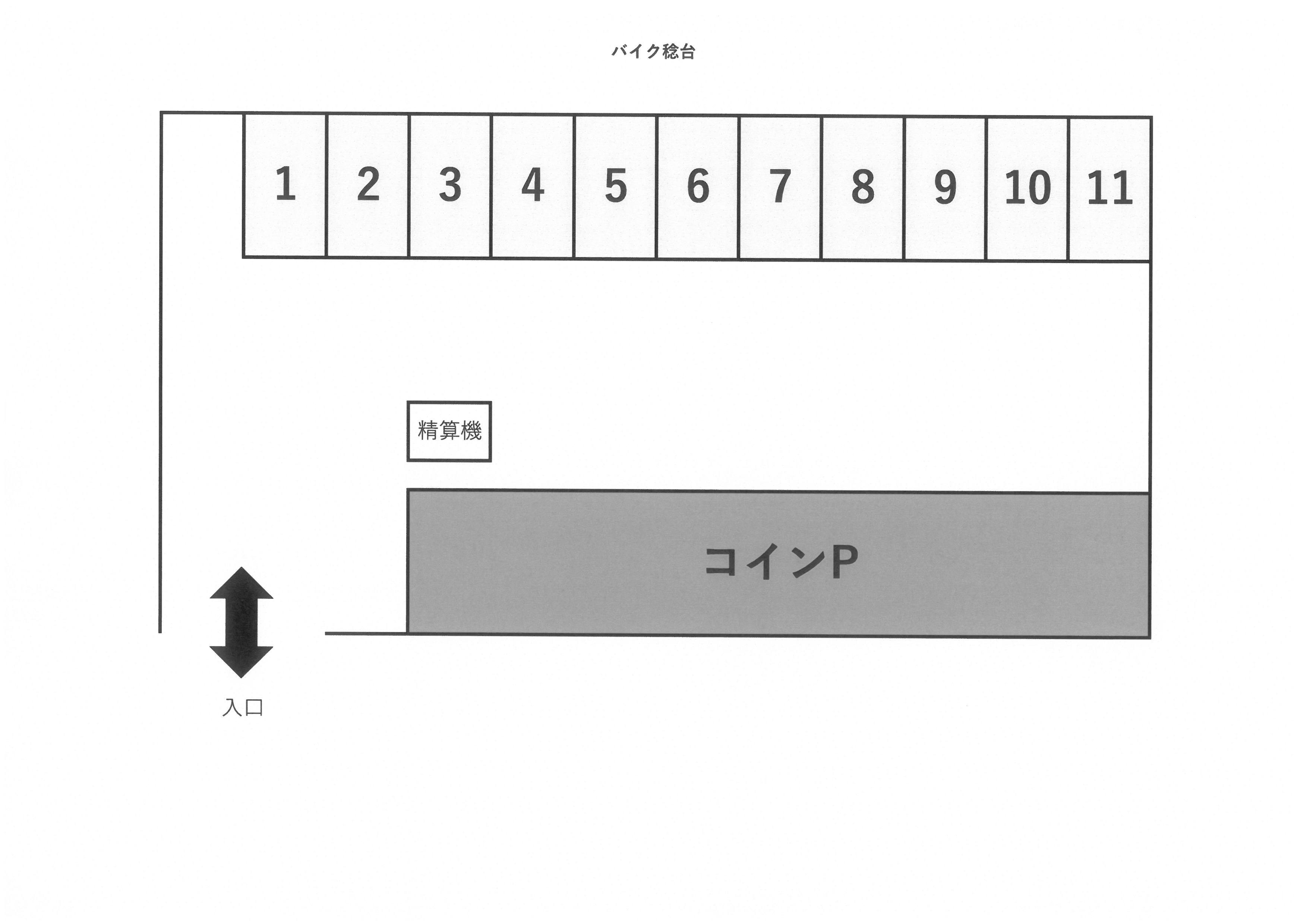 PARKMAX　バイク稔台の駐車配置図