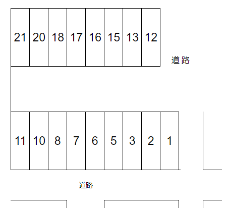 中前原駐車場の駐車配置図