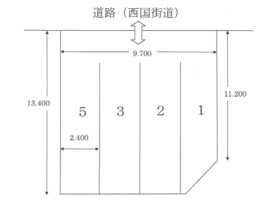 T.Oモータープールの駐車配置図