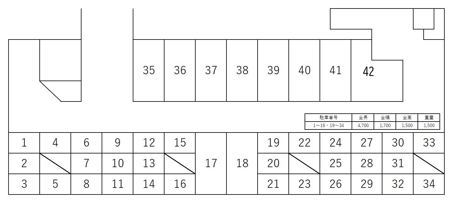 パーキング 境川の駐車配置図
