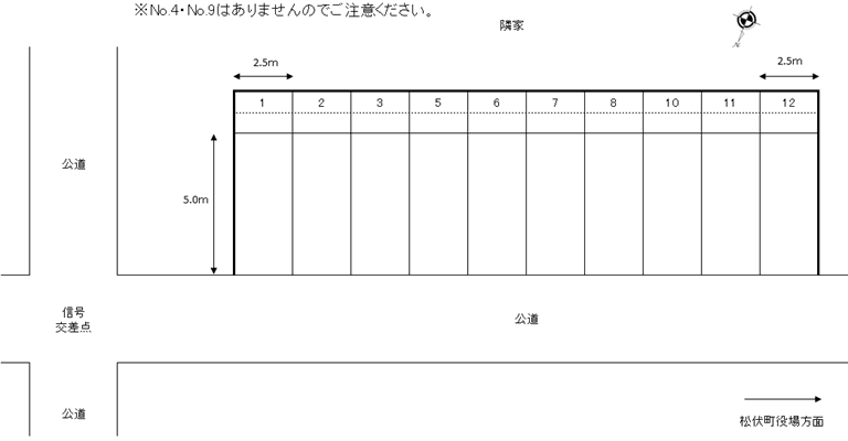 P-169駐車場（第２）の駐車配置図