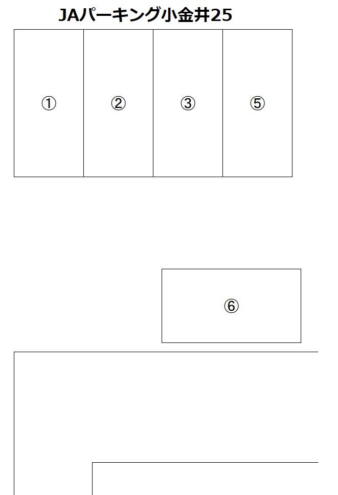 JAパーキング小金井25の駐車配置図