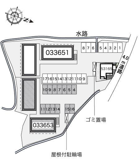 フラワー三木Ⅱ(33653)の駐車配置図