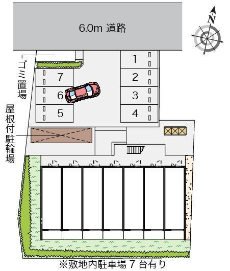 クレイノＳＯＬＵＴＩＯＮＳⅥ(55885)の駐車配置図