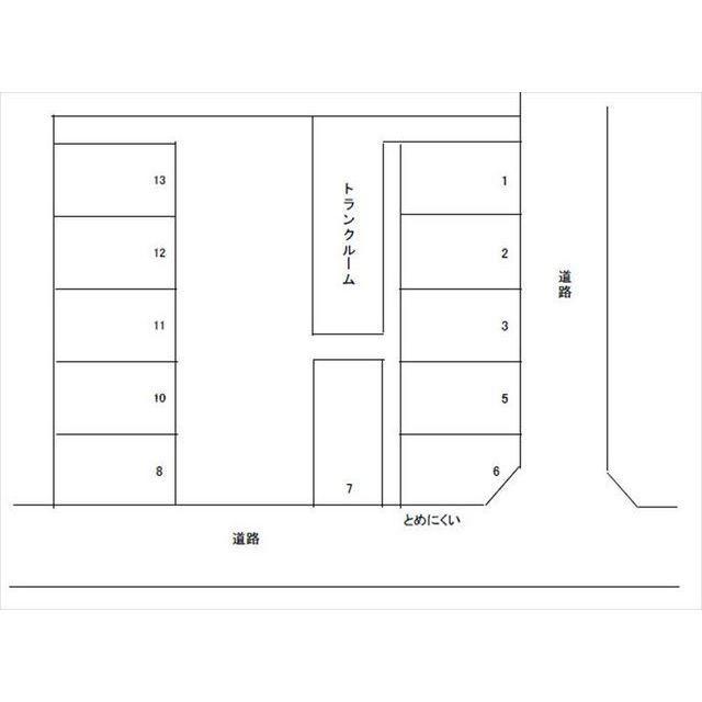 泉野5丁目月極駐車場の駐車配置図