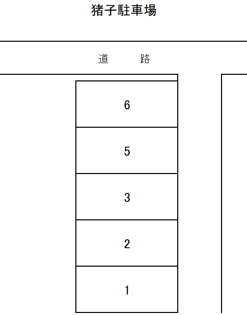 猪子駐車場の駐車配置図