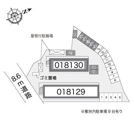 西市Ｂ(18130)の駐車配置図