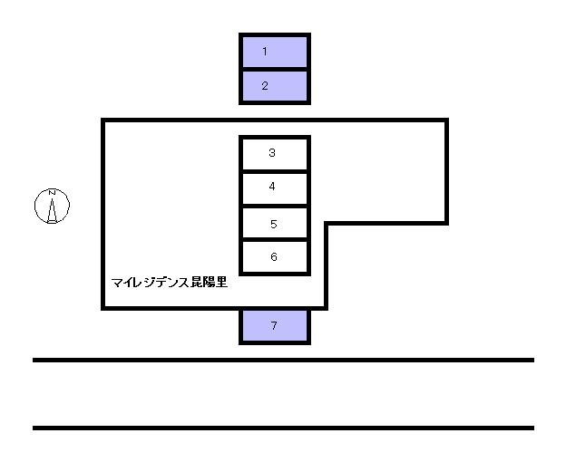 マイレジデンス昆陽里の駐車配置図
