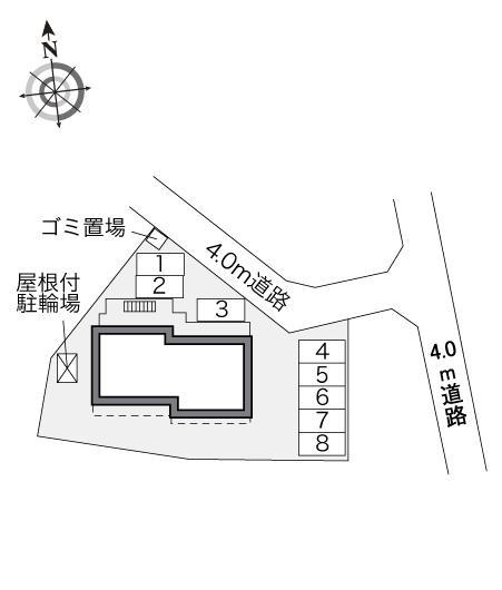 妙慶(34872)の駐車配置図