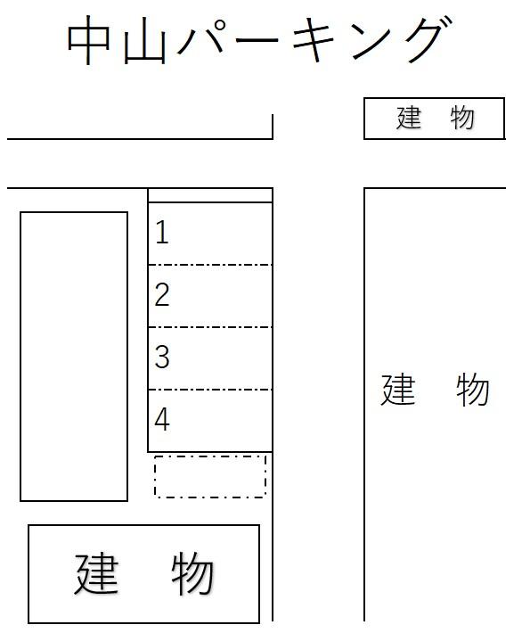 中山パーキングの駐車配置図