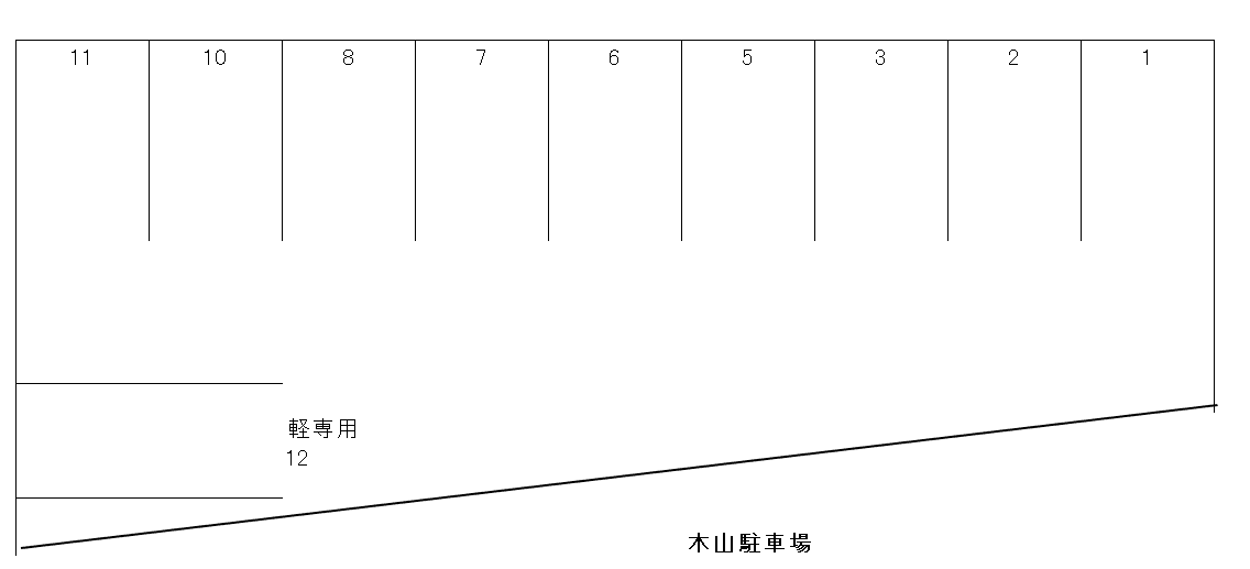木山駐車場の駐車配置図
