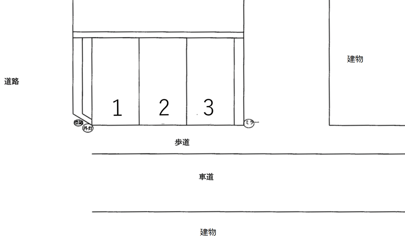 大蔵1丁目駐車場の駐車配置図