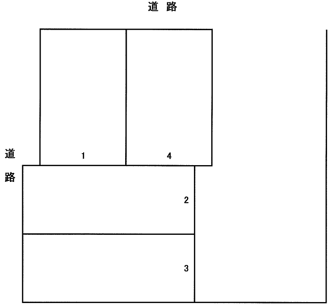 本通10丁目南17-1車庫の駐車配置図