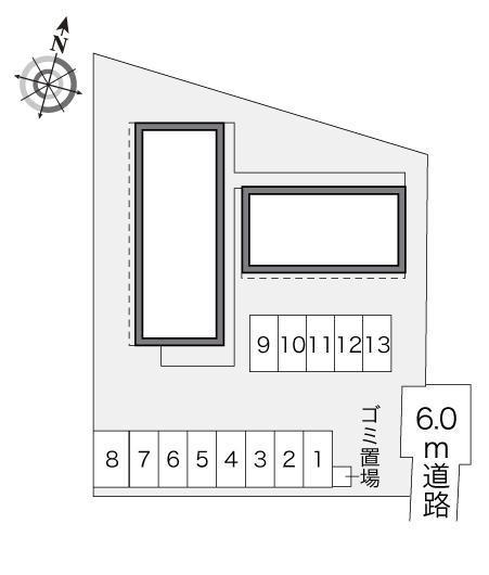 一番町(20652)の駐車配置図