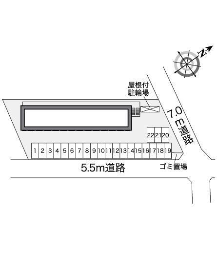 オアシス(26541)の駐車配置図