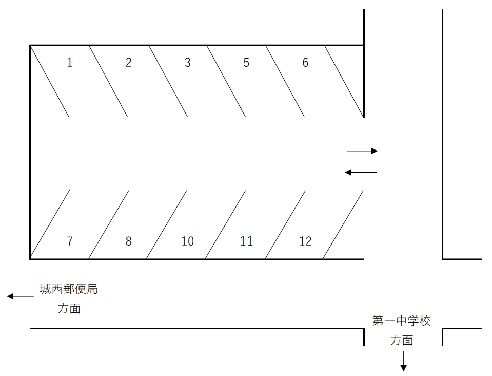中村駐車場（外中原）の駐車配置図