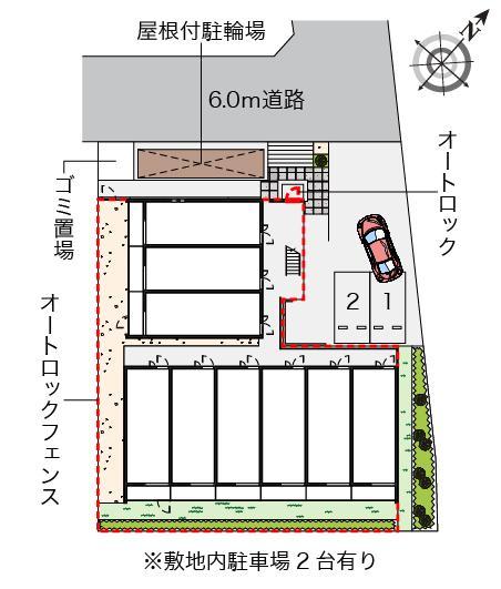 クレイノアミスター(57223)の駐車配置図