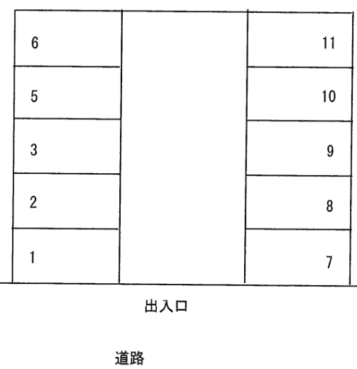 斉藤駐車場の駐車配置図