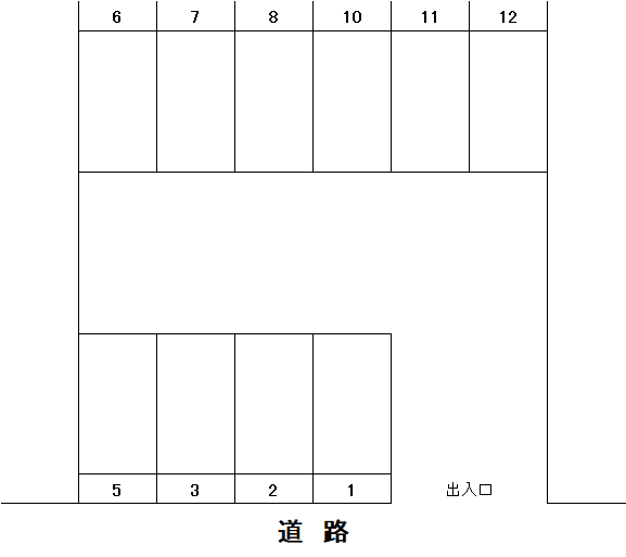 第2宮崎パーキングの駐車配置図