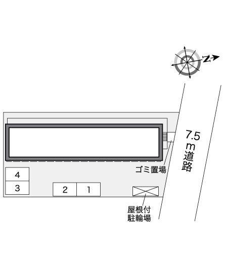 メルベーユ　昭和Ⅱ(27078)の駐車配置図