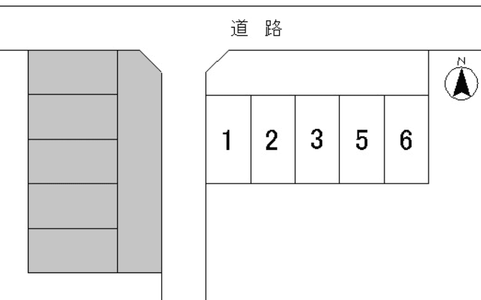 諸伏第1駐車場Bの駐車配置図