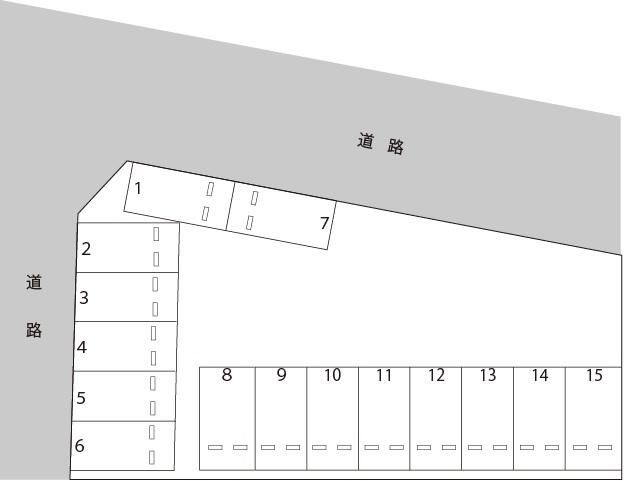 中田月極駐車場（2）の駐車配置図
