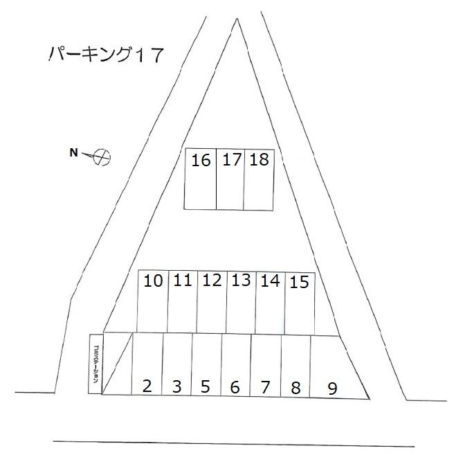 パーキング17の駐車配置図