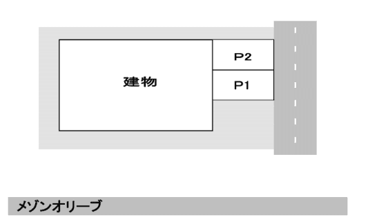 ﾒｿﾞﾝｵﾘｰﾌﾞの駐車配置図